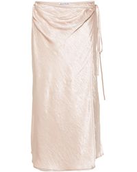 Acne Studios - Satin Wrap Midi Skirt - Lyst