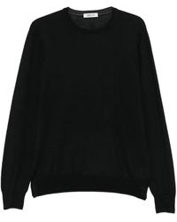 GIUUNO - Crew-Neck Panelled Sweater - Lyst