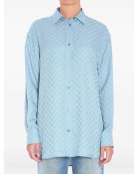 Gucci - Gg Monogram Silk Shirt - Lyst