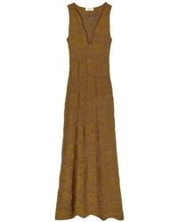 RETORI - Jacquard-Knit Net-Detail Midi Dress - Lyst