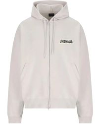 Balenciaga - Masking Tape Zip-up Hoodie - Lyst