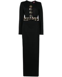 STAUD - Delphine Long-sleeve Maxi Gown - Lyst