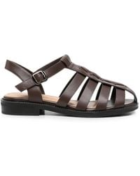 SERGIO MORETTI FIRENZE - Buckle-Fastening Cage Sandals - Lyst