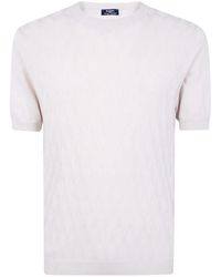 Barba Napoli - Diamond-Patterned Knit T-Shirt - Lyst