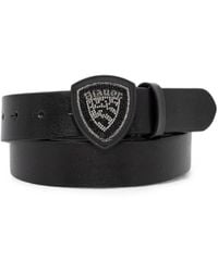 Blauer - Embellished Shield-Plaque Belt - Lyst