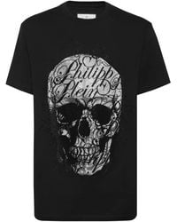 Philipp Plein - T-Shirt Round Neck Ss Skull Coursive - Lyst