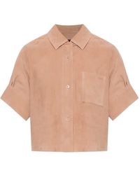 Loewe - Suede Logo-Embossed Shirt - Lyst