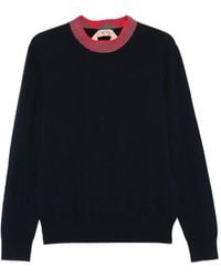 N°21 - Contrast-Trim Crew-Neck Sweater - Lyst