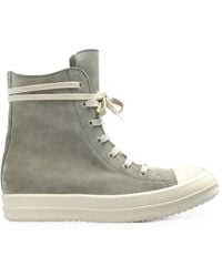 Rick Owens - High-Top Suede Sneakers - Lyst