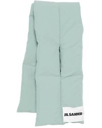 Jil Sander - Gefütterter Schal Mit Logo - Lyst