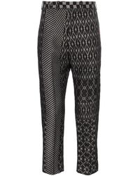 Haider Ackermann Jacquard Patterned Trousers - Black
