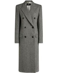 Etro - Double-Breasted Herringbone Coat - Lyst