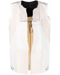 Rick Owens - Distressed Open Front Coat - Lyst