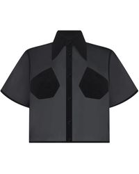Violante Nessi - Lea Embroidered Cropped Shirt - Lyst