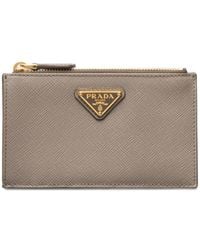 Prada - Porte-Cartes À Plaque Logo - Lyst