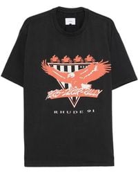 Rhude - T-Shirt Stage Racing À Imprimé Graphique - Lyst