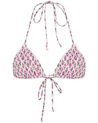 Mc2 Saint Barth - Ria Floral-print Bikini Top - Lyst