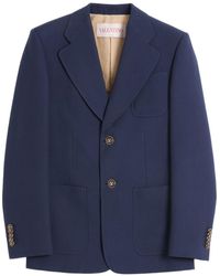 Valentino Garavani - Single-Breasted Gabardine Jacket - Lyst