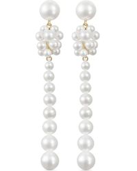 Sophie Bille Brahe - 14Kt Recycled Colonna Freshwater Pearl Earrings - Lyst