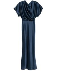 Amsale - Satin Draped Gown - Lyst