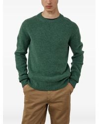 Hartford - Shetland Crew-Neck Ribbed-Trim Sweater - Lyst