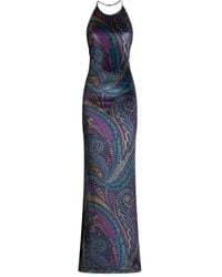 Etro - Abito Lungo Con Stampa Paisley - Lyst