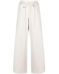 Brunello Cucinelli - Straight-leg Drawstring Trousers - Lyst