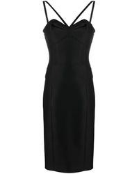 Versace - Vestido midi con cuello halter - Lyst
