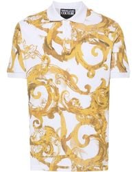 Versace - Watercolour Couture Poloshirt - Lyst