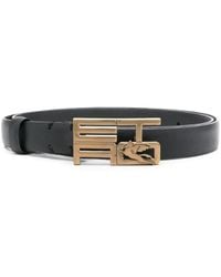 Etro - Logo-Buckle Leather Belt - Lyst