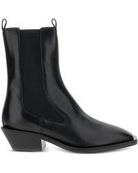 Aeyde - Leather Pointed-Toe Boots - Lyst