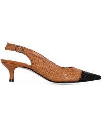 LA ROSE - Carol Woven Slingback Pumps - Lyst