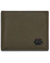 Etro - Pegaso-plaque Grained Leather Wallet - Lyst