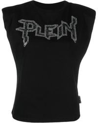 Philipp Plein - Logo-Embellished Cotton Tank Top - Lyst