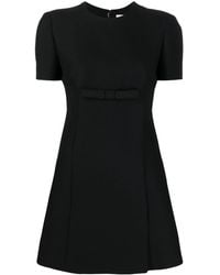 Valentino Garavani - Bow-Detail A-Line Mini Dress - Lyst