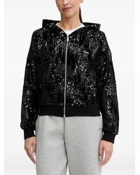 Guess - Sequin Hooded Top - Lyst