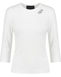 Simone Rocha - Crystal-Embellished Ribbed T-Shirt - Lyst