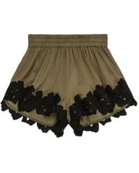 A PAPER KID - Flower Lace Shorts - Lyst