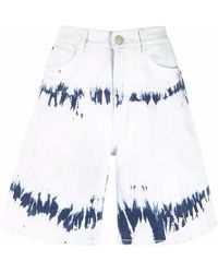Stella McCartney - Tie-Dye Denim Shorts - Lyst