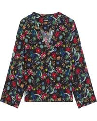 Zadig & Voltaire - Torny V-Neck Floral Blouse - Lyst