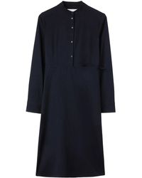 Jil Sander - Vestido camisero con panel cruzado - Lyst