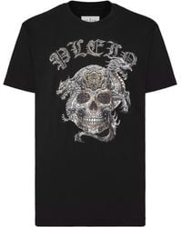 Philipp Plein - T-Shirt Round Neck Ss Stones Skull - Lyst
