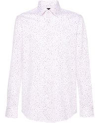 BOSS - Floral-print Piqué Shirt - Lyst