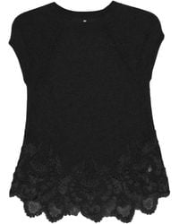 Ermanno Scervino - Haut En Maille À Finitions En Dentelle - Lyst