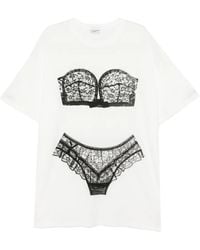 VAQUERA Lingerie T-shirt in Black | Lyst