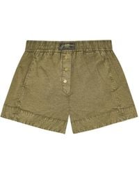 Ganni - Washed Cotton Shorts - Lyst