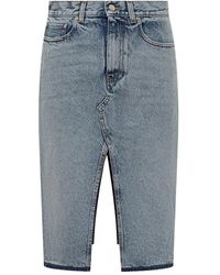 Stella McCartney - Spijkerrok Met Split - Lyst