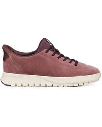 Geox - Suede Lace-Up Sneakers - Lyst