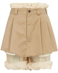 Maison Margiela - Cotton Blend Layered Skort - Lyst