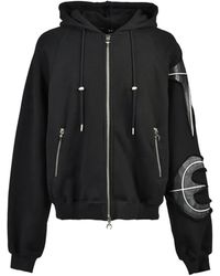 THUG CLUB - Hoodie New Rock À Empiècements En Cuir - Lyst